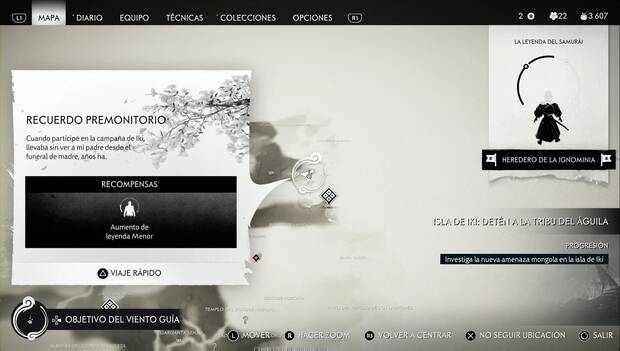Ghost of Tsushima - Recuerdos: ubicación del recuerdo premonitorio