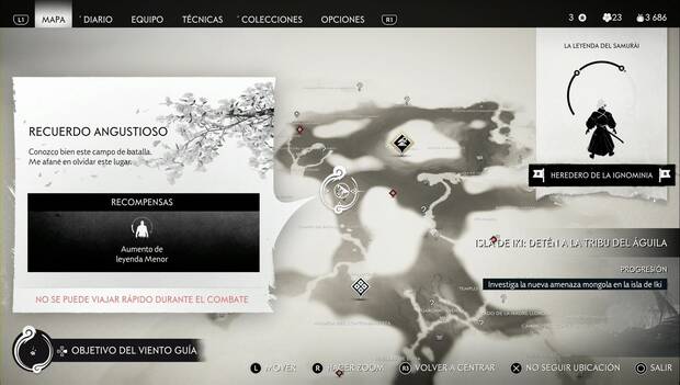Ghost of Tsushima - Recuerdos: ubicación del recuerdo angustioso