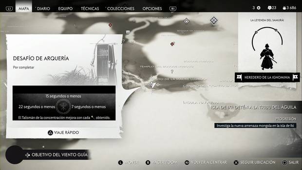 Ghost of Tsushima - Desafíos de arquería de la Isla de Iki: ubicación del desafío 6