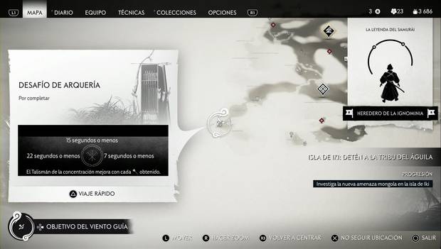 Ghost of Tsushima - Desafíos de arquería de la Isla de Iki: ubicación del desafío 8