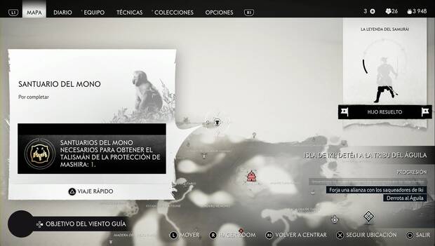 Ghost of Tsushima: Isla de Iki - Santuarios de animales: santuario del mono 1