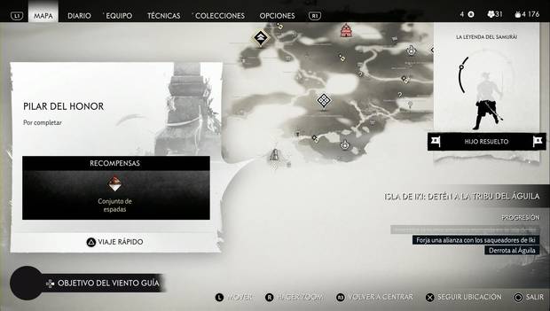 Ghost of Tsushima: Isla de Iki: Pilar del honor en Ínsula Saru