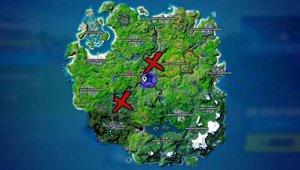 Fortnite Battle Royale - Destruye dianas con armas de la OI: mapa con la ubicación de las dianas
