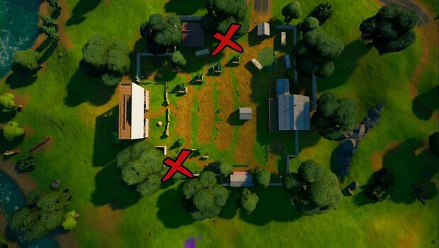 Fortnite Battle Royale - Destruye dianas con armas de la OI: mapa con la ubicación de dianas en Carretes Comprometidos