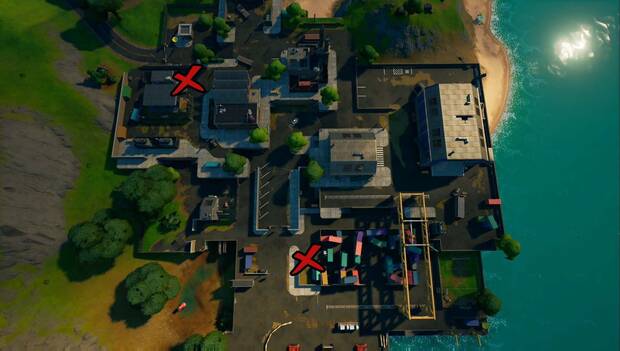 Fortnite Battle Royale - Busca libros sobre explosivos: mapa con la ubicación de los libros en Muelles Mugrientos