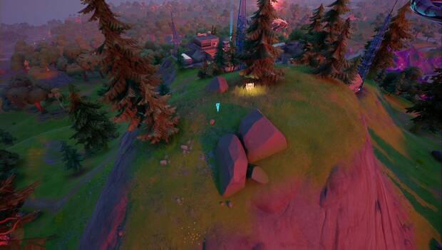 Fortnite Battle Royale - Coloca sondas espía: sonda espía al sur del Cataclismo