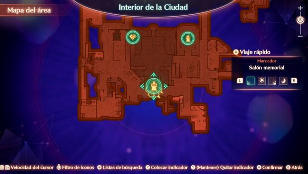 Xenoblade Chronicles 3 - Eventos de Nia: ubicación de Salón Memorial