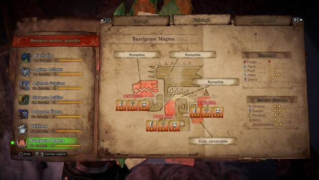 Monster Hunter World Iceborne - Bazelgeuse Magna: debilidades y fortalezas