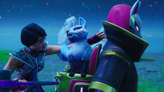 Fortnite Battle Royale - Compañero acariciando a nuestra mascota