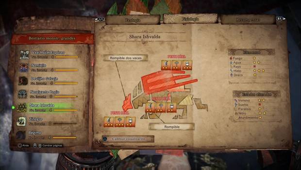Monster Hunter World Iceborne - Omnidragón (Shara Ishvalda): debilidades y fortalezas, forma 2
