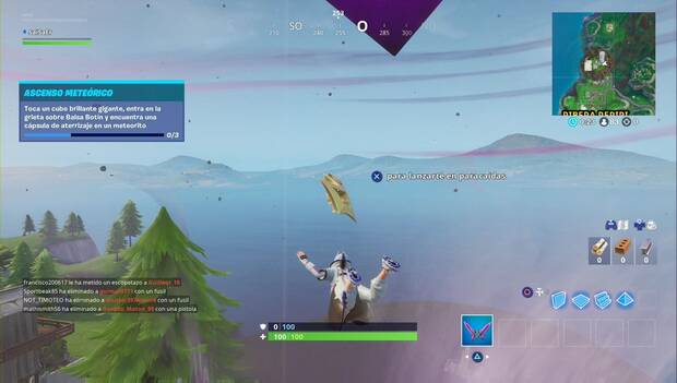 Fortnite Battle Royale - Tocando el cubo gigante