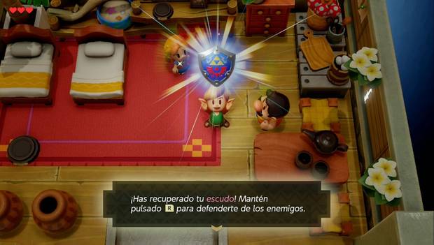 The Legend of Zelda: Link's Awakening Remake - Link recupera su escudo
