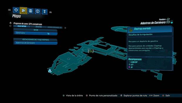 Borderlands 3 - Claptrap en Adentros de Carnívora