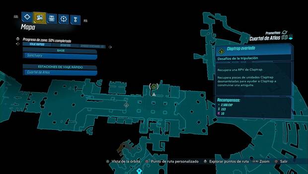 Borderlands 3 - Claptrap averiado en Cuartel de Atlas