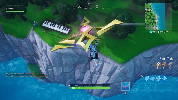 Fortnite - Visita un piano gigante: piano en la costa