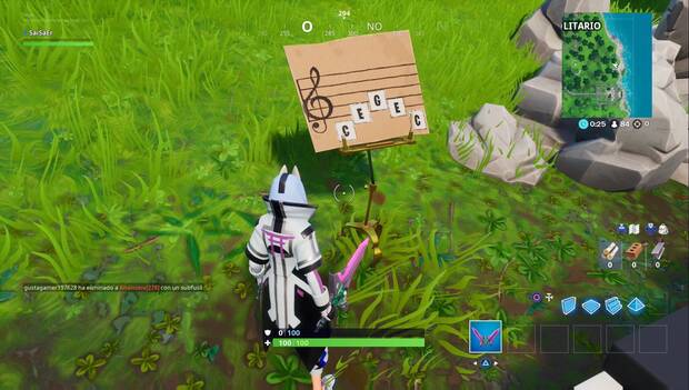Fortnite Battle Royale - Partitura del piano gigante