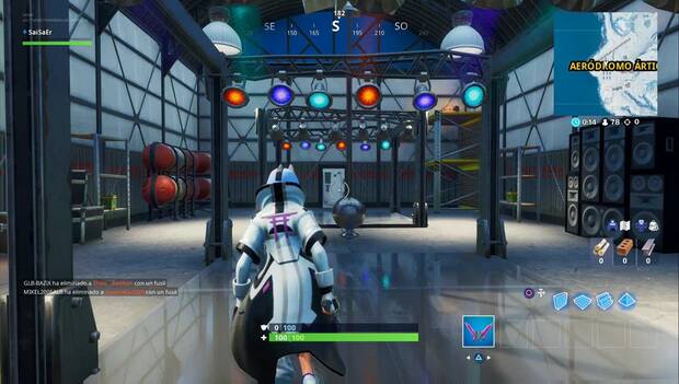 Fortnite Battle Royale - Bola disco en el hangar congelado