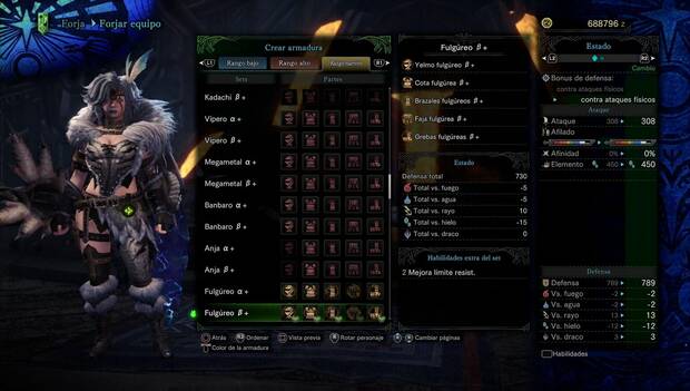 Monster Hunter World Iceborne - Armadura Anjanath Fulgúreo