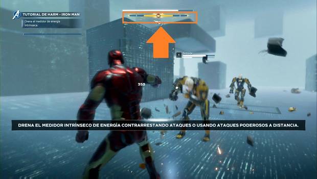 Marvel's Avengers - La sala HARM: medidor de energía intrínseca