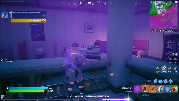 Fortnite Battle Royale - Misiones de Salchicho: caja registradora para abrir