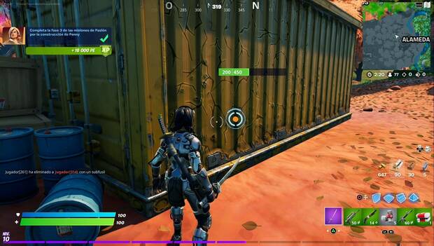 Fortnite Battle Royale - Misiones de Penny: metal en Alameda Afligida