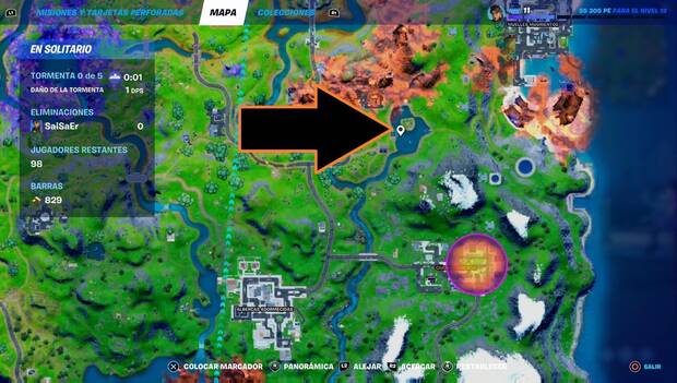 Fortnite Battle Royale - Misiones de Jonesy Buceador: ubicación de Lago Canoa