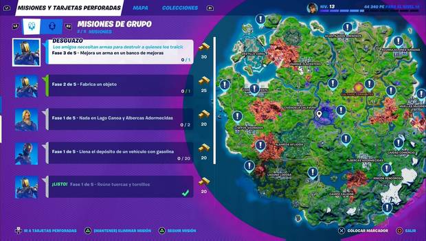 Fortnite Battle Royale - Misiones de Desguazo: ubicación de bancos de mejora