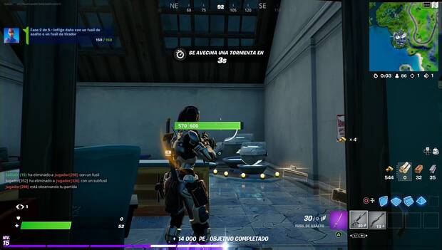 Fortnite Battle Royale - Misiones de Kor: daño con fusil de asalto