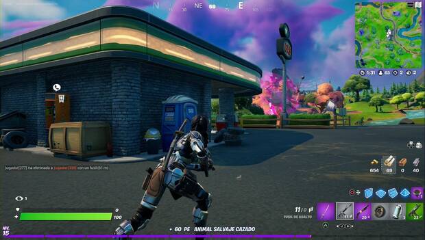 Fortnite Battle Royale - Misiones de Kor: daño después de salir de un retrete portátil