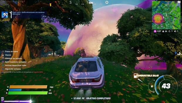 Fortnite Battle Royale - Misiones de Atunado: ubicaciones con nombre visitadas