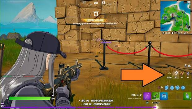 Fortnite Battle Royale - Barras de oro: barras en el HUD