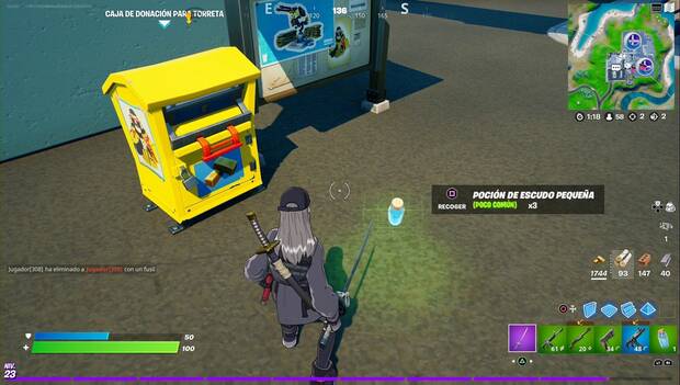 Fortnite Battle Royale - Esfuerzos globales: pociones frente a una caja de esfuerzos globales