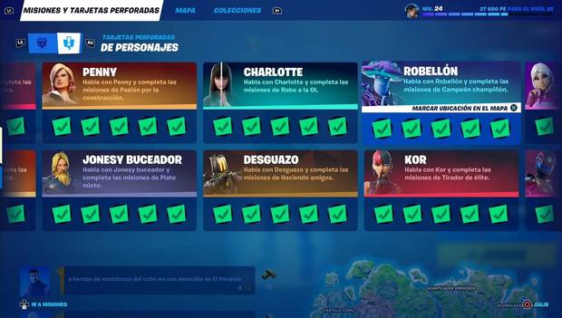 Fortnite Battle Royale - Cómo subir rápido de nivel: misiones de las tarjetas perforadas