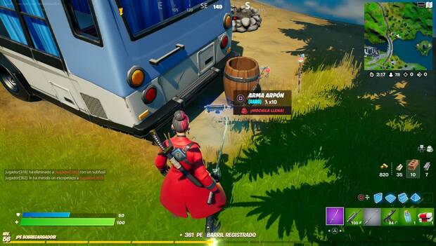 Fortnite - Misiones de Fábula Sombría: arma arpón