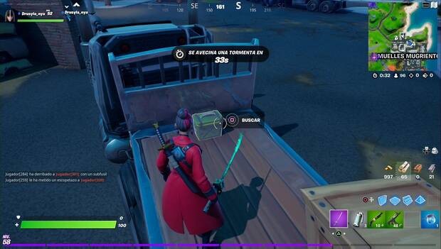 Fortnite - Misiones de Devorador: cajas de munición en Muelles Mugrientos
