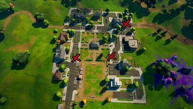Fortnite Battle Royale - Coloca señales de advertencia: señales de advertencia en Parque Placentero