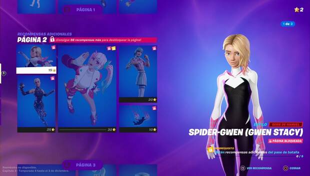 Fortnite Battle Royale - Cmo desbloquear gratis a los personajes de la T4: Spider-Gwen sin capucha