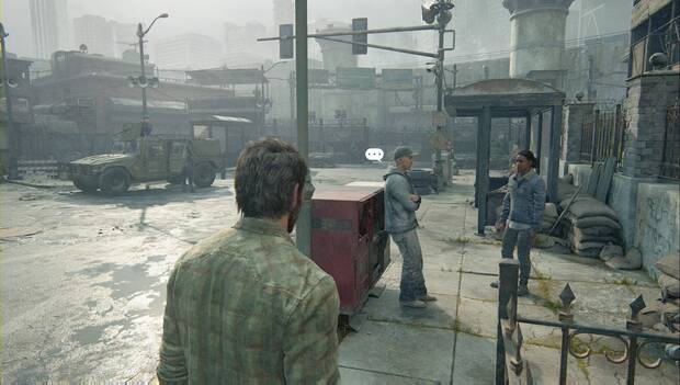 The Last of Us Parte 1 - Conversaciones opcionales: ejemplo del icono que activa las conversaciones opcionales en la versión de PS5