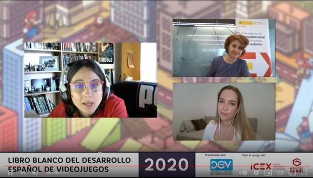 Lara Rodríguez (izquierda) presentó el evento, en el que participaron María Peña, del Icex, y la presidenta de DEV, Valeria Castro.