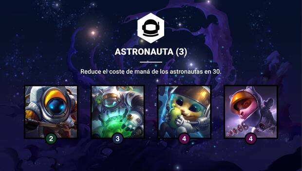 TFT - nuevo atributo astronauta