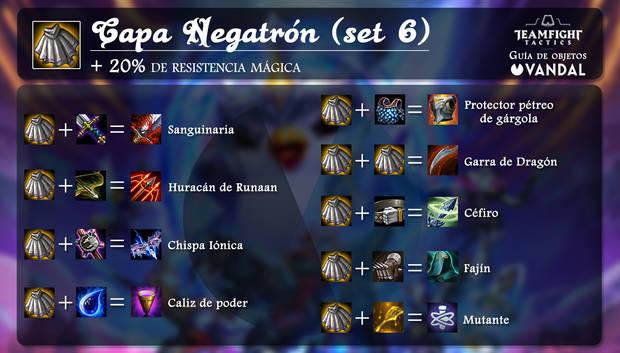 Capa negatrón en TFT y todas sus fusiones con objetos