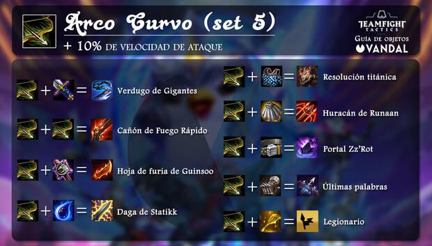 Arco curvo en TFT y todas sus fusiones con objetos
