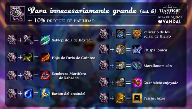 Vara innecesariamente grande en TFT y todas sus fusiones con objetos