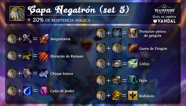 Capa negatrón en TFT y todas sus fusiones con objetos