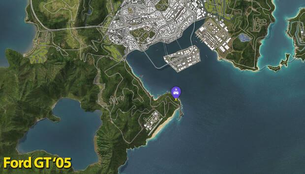 Forza Horizon 6 - Ubicaci�n en el mapa del coche del tesoro Ford GT '05