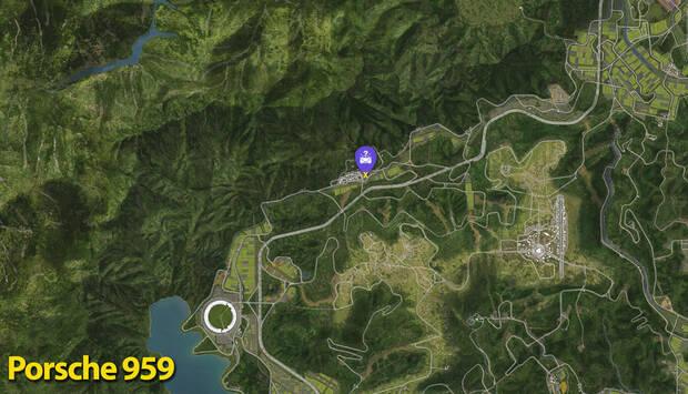 Forza Horizon 6 - Ubicaci�n en el mapa del coche del tesoro Porsche 959