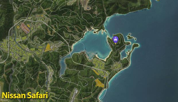 Forza Horizon 6 - Ubicaci�n en el mapa del coche del tesoro Nissan Safari