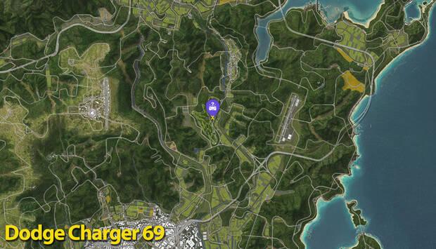 Forza Horizon 6 - Ubicaci�n en el mapa del coche del tesoro Dodge Charger 69