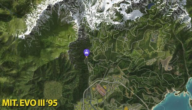 Forza Horizon 6 - Ubicaci�n en el mapa del coche del tesoro Mitsubishi Evo III '95