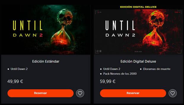Precio Until Dawn 2 en PS5